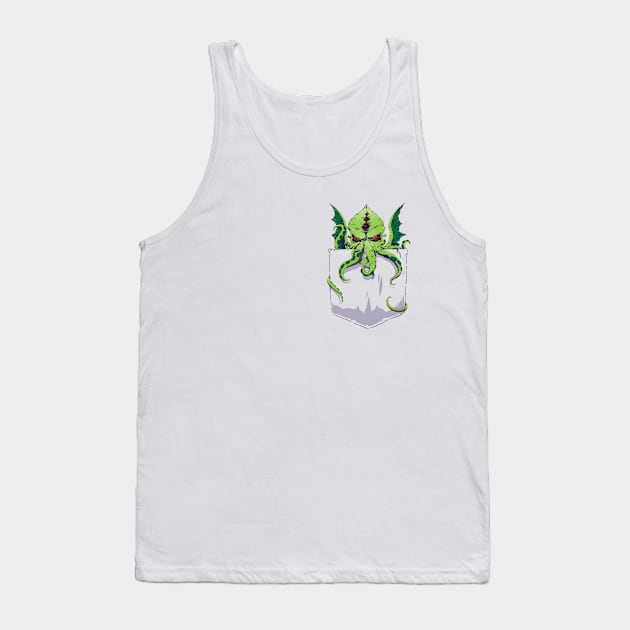 Pocket Cthulhu Tank Top by spookyruthy